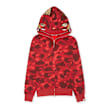 A Bathing Ape Color Camo Double Shark Full Zip Hoodie red 86742 1