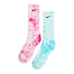 Nike Tie Dye Dri-Fit Everyday Plus Socks (2 Pack) multicolor 89975 1