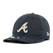 New Era Atlanta Braves Canvas Felt Logo Cap blauw 90965 1