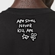 A Bathing Ape Hand Drawn Logo Relaxed Fit Tee black 85284 5