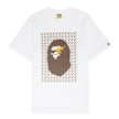 A Bathing Ape Sta Houndstooth Ape Head Tee white 89100 1