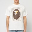 A Bathing Ape Sta Houndstooth Ape Head Tee weiß 89100 2
