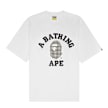 A Bathing Ape Sta Houndstooth College Relaxed Fit Tee M white 85290 1