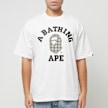 A Bathing Ape Sta Houndstooth College Relaxed Fit Tee M white 85290 2