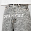 A Bathing Ape 1St Camo Destroyed Loose Fit 12Oz Denim Pants grey 87066 5