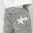 A Bathing Ape 1St Camo Destroyed Loose Fit 12Oz Denim Pants grau 87066 6
