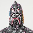 A Bathing Ape Japanese Tattoo Camo Shark Fz Hoodie M noir 87071 7