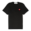 Comme des Garcons Play Small Red Heart T-Shirt Black schwarz 90050 1