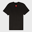 Comme des Garcons Play&nbsp; Small Red Heart Neck T-Shirt Black noir 85442 1