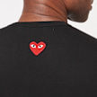 Comme des Garcons Play Small Red Heart Neck T-Shirt Black schwarz 85442 6