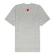 Comme des Garcons Play&nbsp; Small Red Heart Neck T-Shirt Grey gris 85443 1