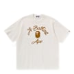 A Bathing Ape Chain Stitch College Relaxed Fit Tee beige 90443 1