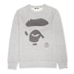 A Bathing Ape Ape Face Crewneck Sweatshirt grijs 86290 1