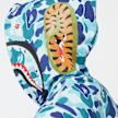 A Bathing Ape ABC Camo Crystal Stone Shark Full Zip Hoodie blue black 89412 5