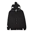 A Bathing Ape College Monogram Relaxed Fit Shark Full Zip Hoodie black black 87736 1