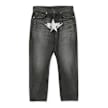 A Bathing Ape&nbsp; Fake Print Sta Loose Fit Denim Pants gris 86246 1