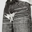 A Bathing Ape Fake Print Sta Loose Fit Denim Pants grey 86246 5