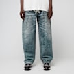 A Bathing Ape Fake Print Sta Loose Fit Denim Pants blue 89836 2