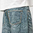 A Bathing Ape Fake Print Sta Loose Fit Denim Pants blauw 89836 6