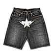 A Bathing Ape&nbsp; Twin Sta Relaxed Fit Denim Shorts gris 89402 1
