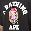 A Bathing Ape Multi Logo College Relaxed Fit Tee black 87778 5