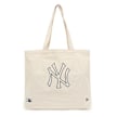 New Era Mlb Light Canvas Tote Bag New York Yankees Ivonvy beige 91042 1