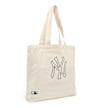 New Era Mlb Light Canvas Tote Bag New York Yankees Ivonvy beige 91042 2