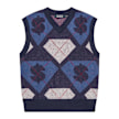 Billionaire Boys Club&nbsp; Diamonds & Dollars Argyle Knitted Vest bleu 90175 1