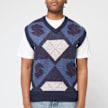 Billionaire Boys Club&nbsp; Diamonds & Dollars Argyle Knitted Vest bleu 90175 2