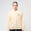 New Era Wmns MLB New York Yankees OS Sherpa Bomber Jacket beige 90216 2