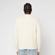 Lacoste Cable Knit Carded Wool Crew Neck Sweater beige 90785 4