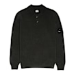 C. P. Company Knitwear Polo Collar In Chenille Cotton schwarz 87561 1