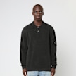 C. P. Company Knitwear Polo Collar In Chenille Cotton schwarz 87561 2