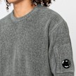 C. P. Company Knitwear Crew Neck In Chenille Cotton grijs 87560 5
