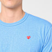 Comme des Garcons Play T-Shirt Smal Red Emblem Smal Red Heart blau 91703 3