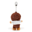A Bathing Ape&nbsp; Baby Milo College Tee Plush Doll Key Chain L brun 92438 2