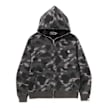 A Bathing Ape One Point Color Camo Cropped Full Zip Hoodie noir 92447 1