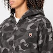 A Bathing Ape One Point Color Camo Cropped Full Zip Hoodie noir 92447 5