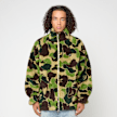 A Bathing Ape&nbsp; ABC Camo Metal One Point Boa Jacket M vert 92457 2