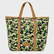 A Bathing Ape ABC Camo PU Ostrich Tote Bag M green 92475 1