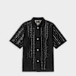 Needles S/S Widespread Collar Shirt - Raschel Lace schwarz 95823 1