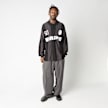 A Bathing Ape&nbsp; Sta Stripe Pattern Jacquard Multi Logo Relaxed Fit LS noir 99443 2