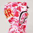 A Bathing Ape ABC Camo 2nd Shark Full Zip Hoodie Pink 99558 6
