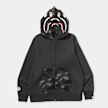 A Bathing Ape Color Camo Shark Full Zip Double Hoodie black 99557 1