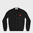 Comme des Garcons Play V-Neck Cardigan Red Emblem black 99979 1