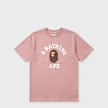 A Bathing Ape College Tee white light pink 104938 1