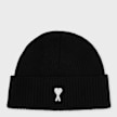 AMI PARIS Beanie With Contrasted Ami De Coeur black 106026 1