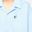 AMI PARIS Short Sleeve Boxy Shirt Shark Collar blau 106038 3