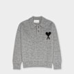 AMI PARIS Polo Sweater Contrasted ADC Grau 106047 1