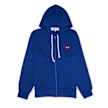 Comme des Garcons Play&nbsp; Play Zip Hooded Sweat Red Heart bleu 80460 1